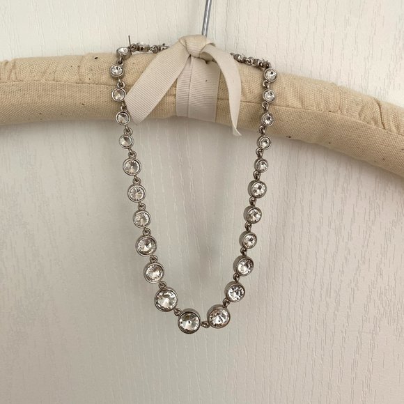 Vintage Silver Rhinestone Necklace - Picture 6 of 10